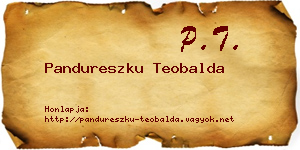 Pandureszku Teobalda névjegykártya